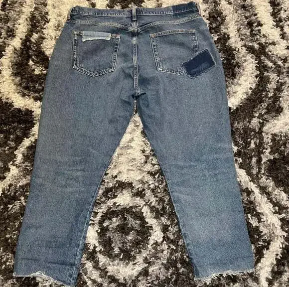 Polo Ralph Lauren The Slim Boyfriend Patchwork Distressed Denim Jeans Sz 31 - Picture 2 of 4